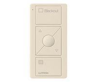 Lutron PJ2-3BRL-GLA-S03 Pico 3-Button Raise/Lower Blackout Remote With Text - (Light Almond | Gloss)