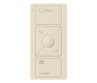 Lutron PJ2-3BRL-GLA-S05 Pico 3-Button Blind Tilt Remote With Text - (Light Almond | Gloss)