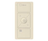 Lutron PJ2-3BRL-GLA-S09 Pico 3-Button Raise/Lower Horizontal Sheer Blind Remote - (Light Almond | Gloss)