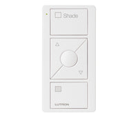 Lutron PJ2-3BRL-TSW-S02 Pico 3-Button Raise/Lower Shade Remote With Text - (Snow | Satin)