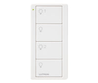 Lutron PJ2-4B-TSW-L21 Pico 4-Button 2-Group Light Icon Remote – (Snow | Satin)