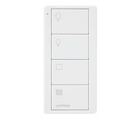 Lutron PJ2-4B-TSW-LS21 Pico 4-Button 2-Group Light/Shade Icon Remote - (Snow | Satin)
