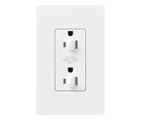 Lutron SCR-20-DDTR-SW 20 Amp Dual-Dimmable Receptacle - (Snow | Satin)