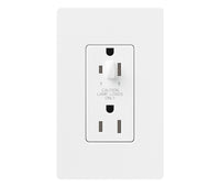 Lutron SCR-20-HDTR-SW 20 Amp Half-Dimmable Receptacle - (Snow | Satin)