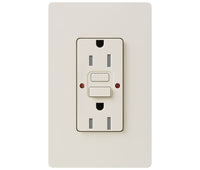 Lutron CAR-15-GFST-LA15 Amp GFCI Receptacle - (Light Almond | Gloss)