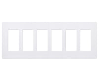 Lutron SC-6-SW Claro 6-Gang Wallplate - (Snow | Satin)