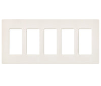 Lutron SC-5-BI Claro 5-Gang Wallplate - (Biscuit | Satin)
