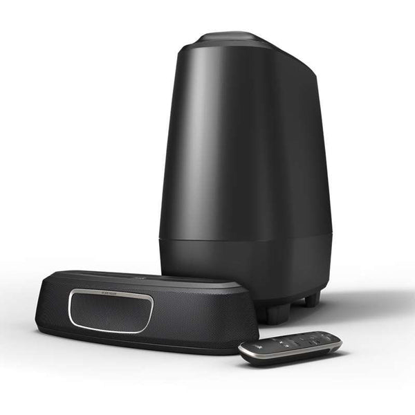 Polk Audio AM9114 Magnifi Mini Ultra-Compact Sound Bar with Wireless Subwoofer with Built-in Music Streaming, Black