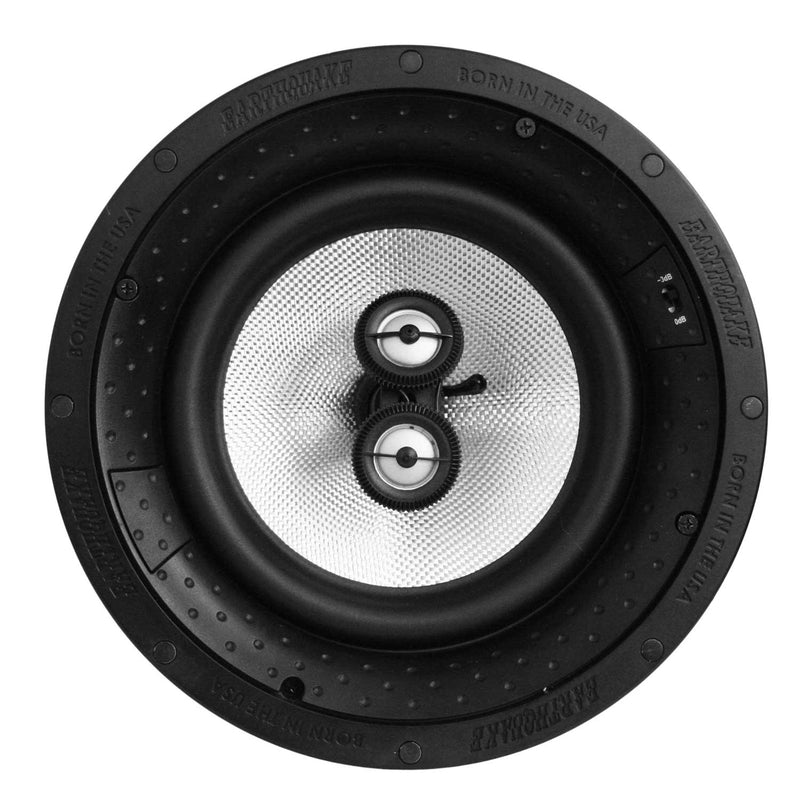EARTHQUAKE IQ8S 8" IN-CEILING, DUAL SWIVEL TWEETERS, FIBER CONE, +/- 3DB XOVER SWITCH