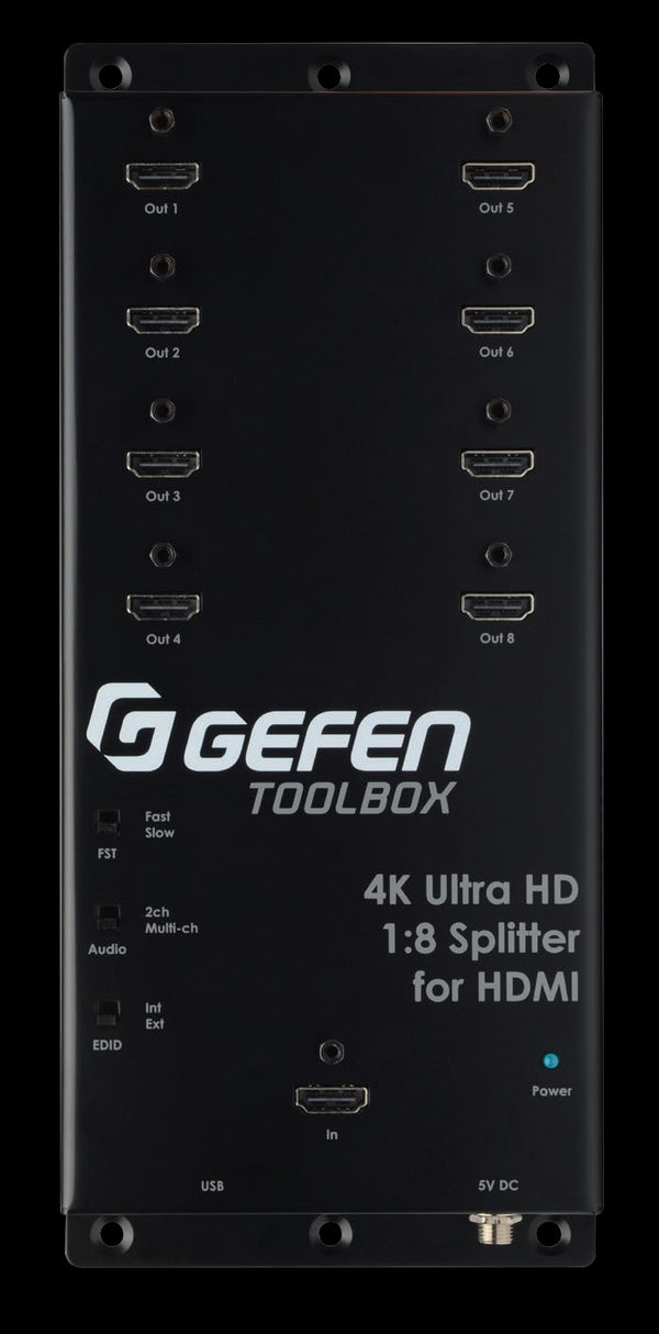 Gefen GTB-HD4K2K-148C-BLK 4K DCI & ULTRA HD 1:8 HDMI Splitter w/ Cascading Out
