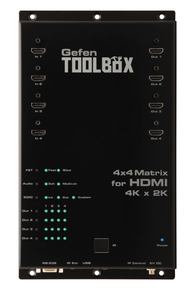 Gefen GTB-HD4K2K-444-BLK ToolBox 4x4 Matrix for HDMI 4K x 2K (Black)