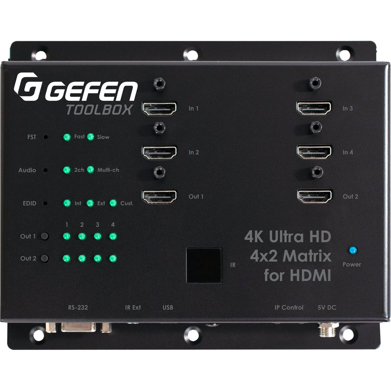 Gefen GTB-HD4K2K-442-BLK ToolBox 4x2 Matrix for HDMI 4K x 2K (Black)
