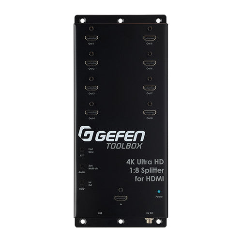 Gefen GTB-HD4K2K-148C-BLK 4K DCI & ULTRA HD 1:8 HDMI Splitter w/ Cascading Out