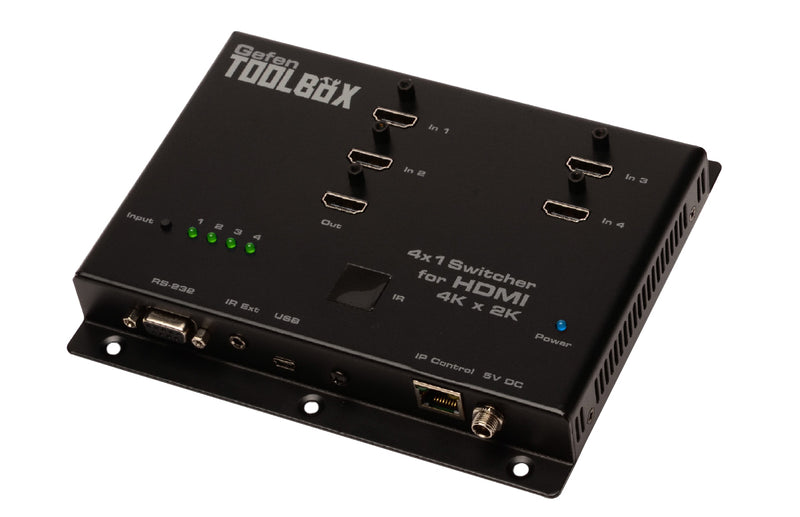 Gefen GTB-HD4K2K-441-BLK ToolBox 4x1 Switcher for HDMI 4K x 2K (Black)