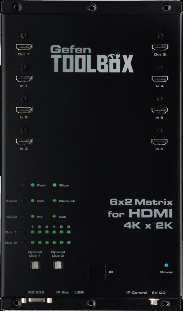 Gefen GTB-HD4K2K-642-BLK ToolBox 6x2 Matrix for HDMI 4K x 2K (Black)