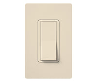 Lutron CA-3PSNL-LA Diva Dual-Voltage 3-Way Switch With Nightlight - (Light Almond | Gloss)