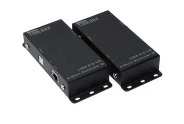 Gefen GTB-USB2.0-4LR-BLK ToolBox USB 2.0 LR 4-Port Extender, Black