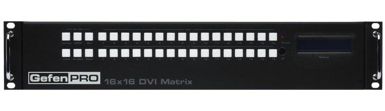 Gefen GEF-DVI-16416-PB GefenPRO 16x16 DVI Matrix with Front Panel Push Button Control