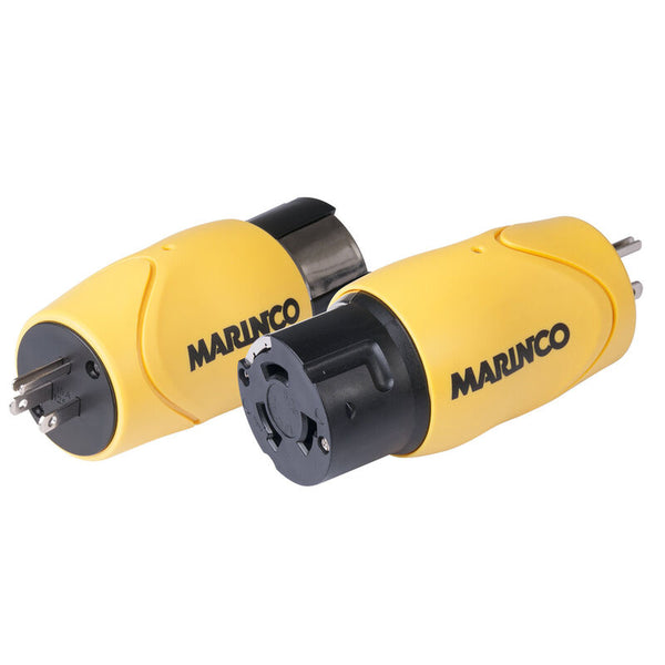 MARINCO 17093691 Straight Adapter, 15A 125V Male to 50A 125/250V Female