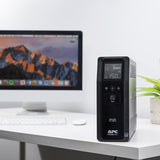 APC® Back-UPS PRO Tower BN1500M2 Premium Battery Backup & Surge Protector w/ 10 Outlets (6 Battery/4 Surge), 2 USB Ports, AVR & LCD Interface (1500VA | Black)