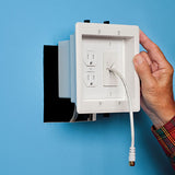 Arlington™ TVBRA2K TV BRIDGE™ II Kit Power/Low-Voltage (Two-Gang Boxes | White)