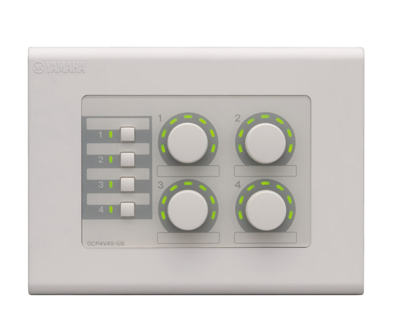 Yamaha YAC-DCP4V4S-US Pro Digital Control Panel for Processors/Amplifiers MTX/MRX/MA/PA | 4 Rotaries, 4 Buttons