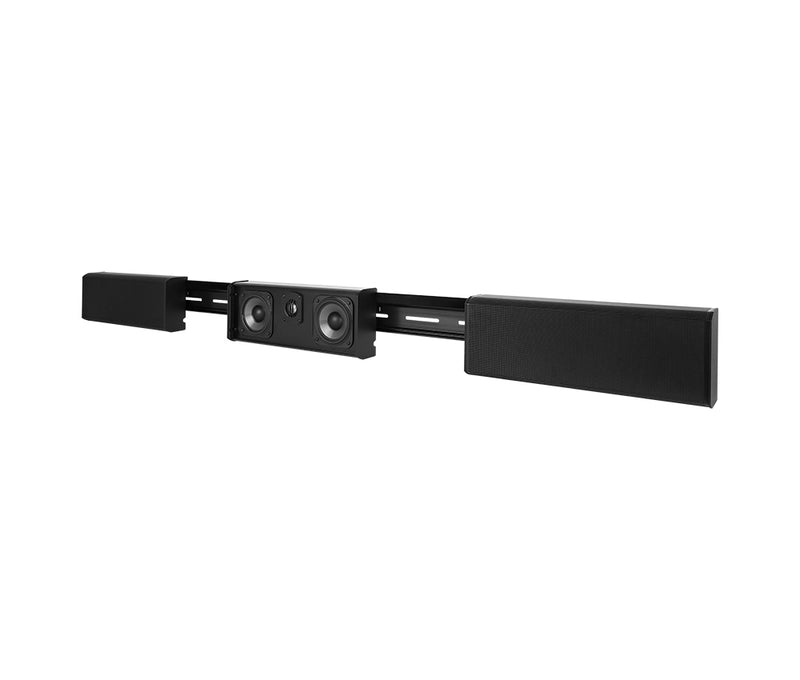 Episode® ES-EXP-SNDBAR-M-BLK Expandable Three-Channel Passive Soundbar for TVs 50"-70"