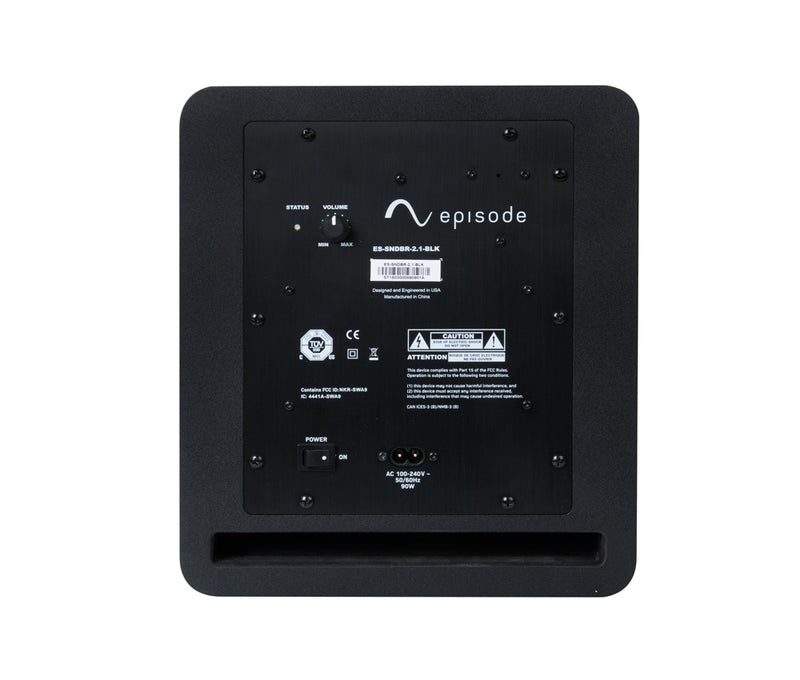 Episode ES-SNDBR-2.1-BLK 2.1 Active Soundbar System with 8" Wireless Subwoofer