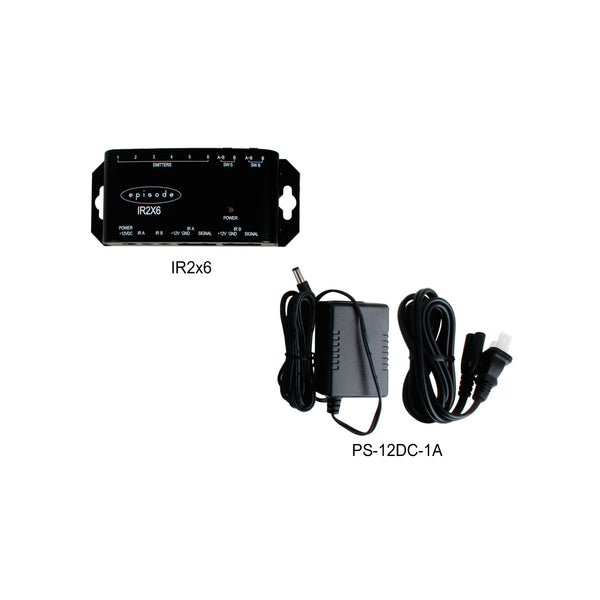 Episode® KIT-IR-RPTR-2X6 Electronics 2x6 IR Repeater with Power Supply - Kit