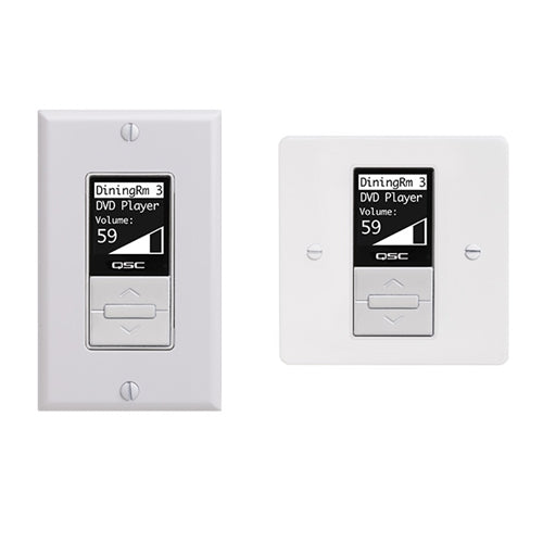 QSC MP-MFC Decora-Style Wall Controller for MP-M Series Mixers (White) MPMFCNAWH