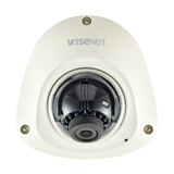 Hanwha QNV-6024RM Wisenet Q-Series 2MP IR Mobile Vandal Flat Camera, 3.6mm Fixed Lens, Ivory