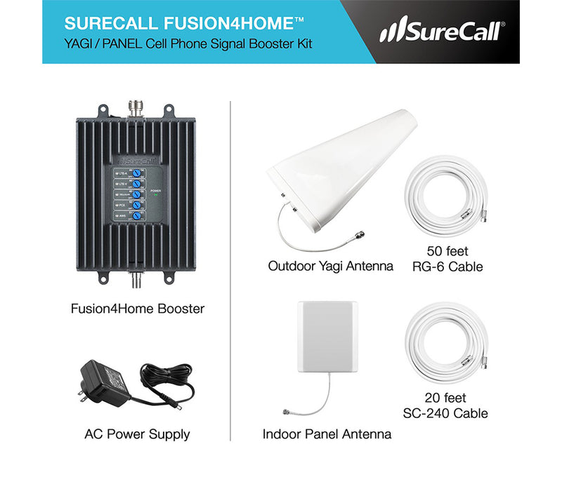 SureCall SC-PolyH-72-YP-Kit Fusion4Home Cellular Signal Booster Kit - Yagi/Panel