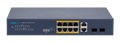 Silarius SIL-A8POE1G120 12 Ports POE+ switch with 8 Gigabit Ports PoE+, 2 Gigabit Uplinks, 2 SFP Slots Uplink, and POE indicator - 120W POE+