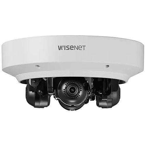 Hanwha PNM-9084QZ1 Wisenet 8MP WDR Multi-Sensor PTRZ Camera, 3-6mm Motorized Varifocal Lens, White (Replaces PNM-9084QZ)