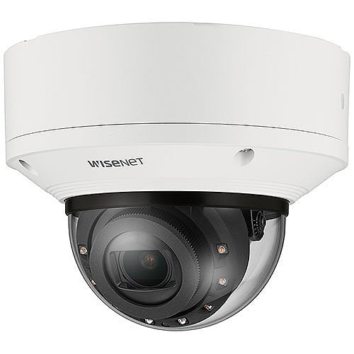 Hanwha XND-C6083RV Wisenet X Series 2MP Indoor IR Vandal Dome Camera, 2.8-12mm Motorized Varifocal Lens, White