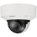 Hanwha XNV-C8083R Wisenet X Series 6MP Outdoor IR Vandal Dome IP Camera, 4.4-9.3mm Motorized Varifocal Lens, White