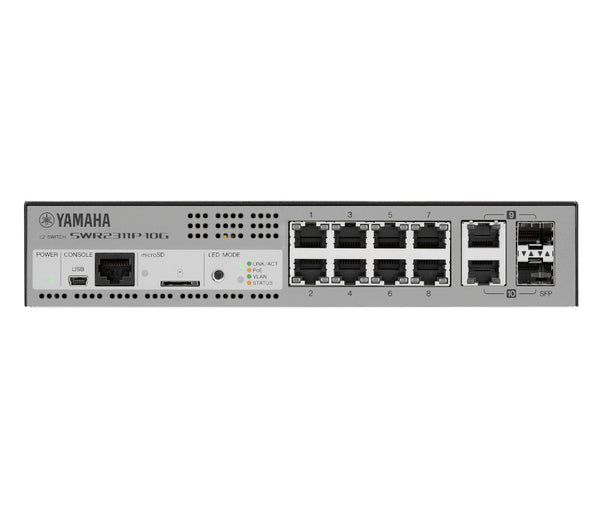 Yamaha SWR2311P-10G Pro Intelligent L2 Gigabit Network Switch with PoE
