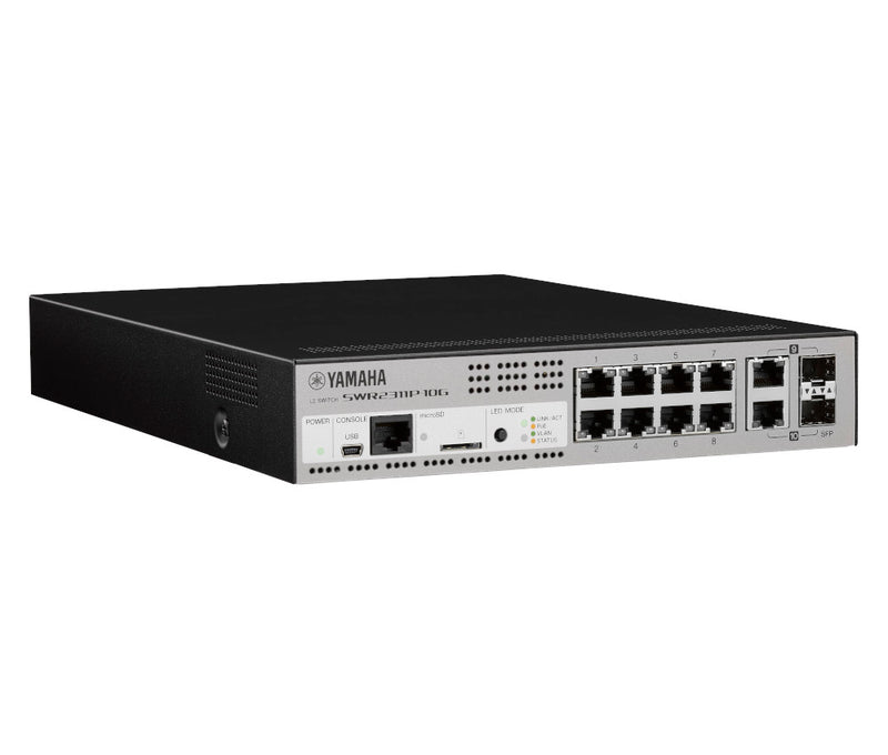 Yamaha SWR2311P-10G Pro Intelligent L2 Gigabit Network Switch with PoE