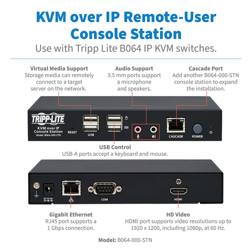 Tripp Lite B064-000-STN KVM over IP Remote-User Console Station