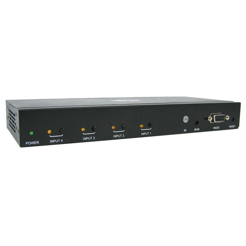 Tripp Lite B320-4X1-HH-K1 4-Port HDMI Switch Kit, 4K 60 Hz, 4 HDMI Inputs to 1 HDMI over Cat6 Extender, 50 ft., TAA
