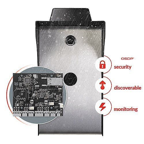 PDK ProdataKey RPW Red Pedestal Outdoor 2 Door Controller with Weatherproof Stainless-Steel Enclosure, Wireless